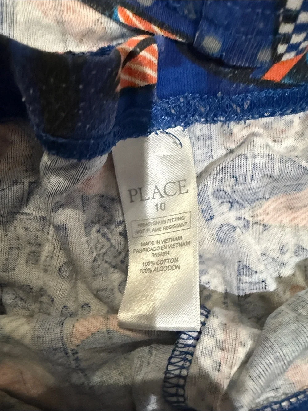 The Children's Place Blue and Orange Surfboard Pajama Set